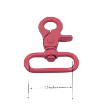 1.5inches Bag Peças Metal Snap Hook Cor Rosa Gancho Gancho Snap Swivel